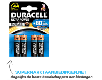 Duracell Batterijen AA ultra power aanbieding