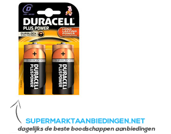 Duracell Batterijen D plus power aanbieding