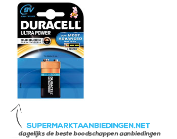 Duracell Ultra power duralock 9V aanbieding