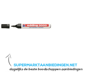 Edding Permanent marker zwart aanbieding