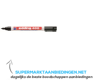 Edding Permanent marker zwart blister aanbieding