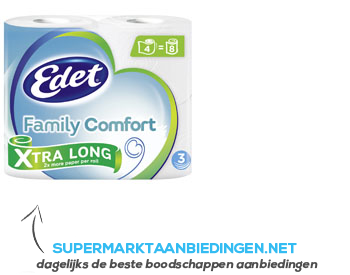 Edet Comfort X-tra long 3-laags toiletpapier aanbieding