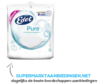 Edet Pure vochtig toiletpapier aanbieding