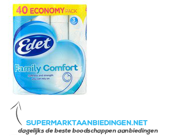 Edet Toiletpapier Family comfort 3-laags aanbieding