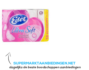 Edet Ultra soft toiletpapier 4-laags aanbieding