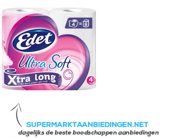 Edet Ultra soft X-tra long 4-laags toiletpap. aanbieding