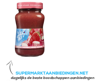 Effi Jam aardbei/ rabarber aanbieding