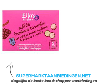 Ella's Kitchen Puffits framboos/ vanille 7 mnd aanbieding