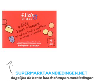 Ella's Kitchen Puffits kaas-tomaat 7 aanbieding