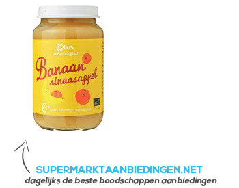 Etos Bio fruit banaan sinaasappel 6 mnd aanbieding