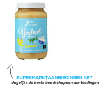 Etos Bio fruit yoghurt banaan 8 mnd aanbieding