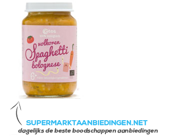 Etos Bio maaltijd spaghetti bolognese 6 mnd aanbieding