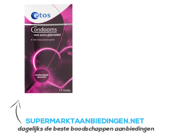 Etos Condooms met extra glijmiddel 12 stuks aanbieding