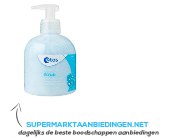 Etos Handzeep scrub met pomp aanbieding