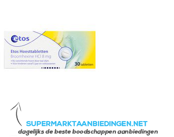 Etos Hoesttabletten 8 mg aanbieding