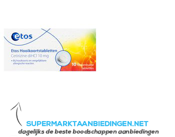 Etos Hooikoortstablet cetirizine aanbieding