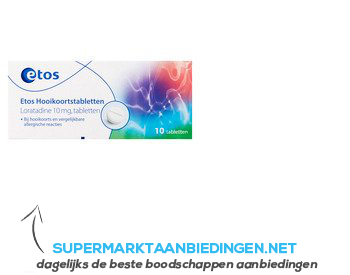 Etos Hooikoortstabletten loratadine 10 mg aanbieding