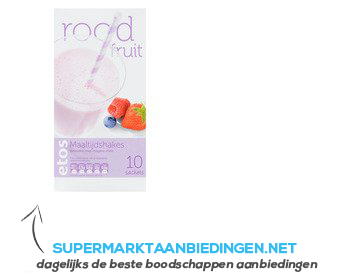 Etos Maaltijdshake rood fruit aanbieding