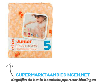 Etos Mijn baby luiers junior 5 (12-25 kg) aanbieding