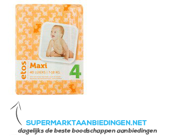 Etos Mijn baby luiers maxi 4 (7-18 kg) aanbieding