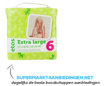 Etos Mijn baby luiers XL 6 (16-30 kg) aanbieding