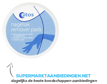 Etos Nagellak remover pads aanbieding