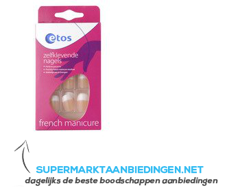 Etos Nagelset zelfklevend French manicure aanbieding