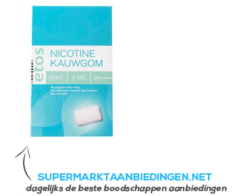 Etos Nicotine kauwgom mint aanbieding