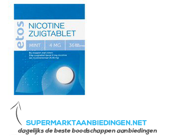Etos Nicotine zuigtabletten 4 mg aanbieding