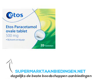 Etos Paracetamol capletten 500 mg aanbieding