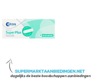 Etos Tampons super plus aanbieding