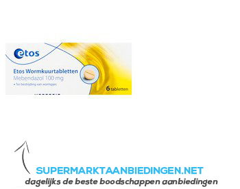 Etos Wormkuurtabletten 100 mg aanbieding