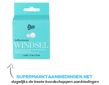 Etos Zelfhechtend windsel 5m x 6 cm aanbieding