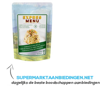 Expres Menu Maaltijd aardappelpuree met ui aanbieding