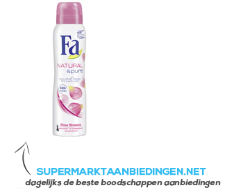 Fa Deospray naturel & pure light rose aanbieding