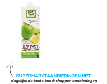 Fair Trade Original Appelsap lemon-lime aanbieding