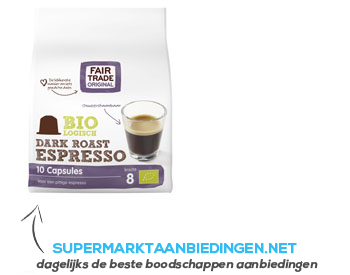 Fair Trade Original Dark roast espresso capsules bio aanbieding