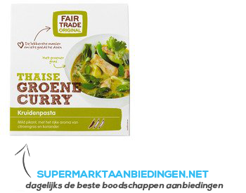 Fair Trade Original Groene curry kruidenpasta aanbieding