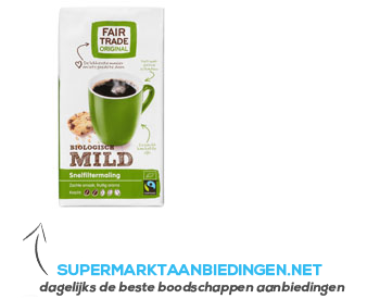 Fair Trade Original Koffie mild, biologisch snelfiltermaling aanbieding