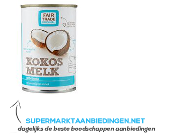 Fair Trade Original Kokosmelk aanbieding