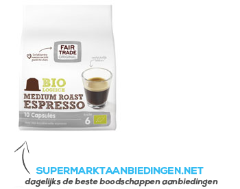 Fair Trade Original Medium roast espresso capsules bio aanbieding