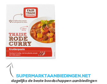 Fair Trade Original Rode curry kruidenpasta aanbieding