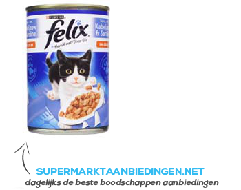 Felix Kabeljauw en sardines in gelei aanbieding