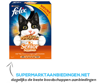 Felix Senior sensations kip/ granen/ groenten aanbieding