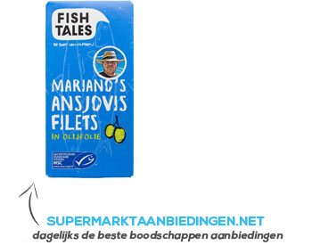 Fish Tales Ansjovis filets in olijfolie MSC aanbieding