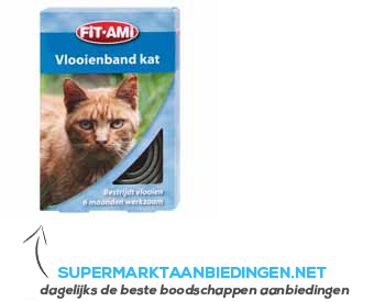 Fit Ami Vlooienband kat zwart aanbieding