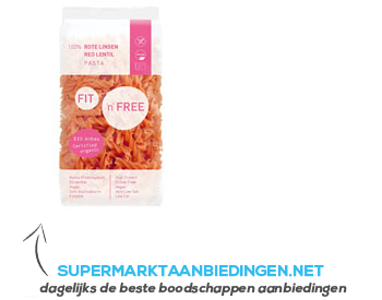 Fit & Free Red lentil pasta aanbieding