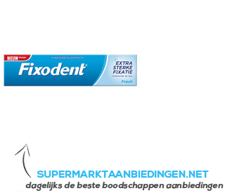 Fixodent Extra sterke fixatie fresh aanbieding