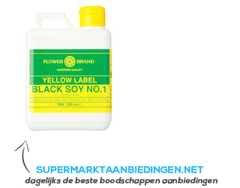 Flowerbrand Black soy sauce no. 1 aanbieding
