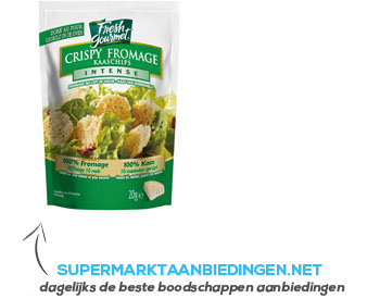 Fresh Gourmet Crispy kaaschips intens original aanbieding